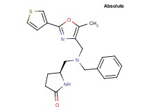 (5S)-5-[(benzyl{[5-methyl-2-(3-thienyl)-1,3-oxazol-4-yl]methyl}amino)methyl]-2-pyrrolidinone