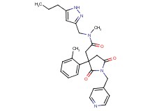 N-methyl-2-[3-(2-methylphenyl)-2,5-dioxo-1-(4-pyridinylmethyl)-3-pyrrolidinyl]-N-[(5-propyl-1H-pyrazol-3-yl)methyl]acetamide