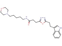 3-{5-[2-(1H-indol-3-yl)ethyl]-1,3,4-oxadiazol-2-yl}-N-[5-(4-morpholinyl)pentyl]propanamide