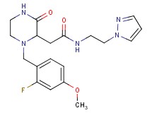 2-[1-(2-fluoro-4-methoxybenzyl)-3-oxo-2-piperazinyl]-N-[2-(1H-pyrazol-1-yl)ethyl]acetamide