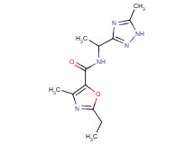 2-ethyl-4-methyl-N-[1-(5-methyl-1H-1,2,4-triazol-3-yl)ethyl]-1,3-oxazole-5-carboxamide