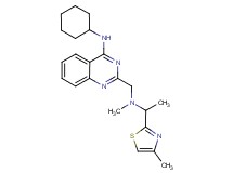 N-cyclohexyl-2-({methyl[1-(4-methyl-1,3-thiazol-2-yl)ethyl]amino}methyl)-4-quinazolinamine