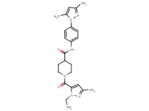 N-[4-(3,5-dimethyl-1H-pyrazol-1-yl)phenyl]-1-[(1-ethyl-3-methyl-1H-pyrazol-5-yl)carbonyl]-4-piperidinecarboxamide