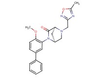 (1S*,4S*)-2-(4-methoxy-3-biphenylyl)-5-[(5-methyl-1,2,4-oxadiazol-3-yl)methyl]-2,5-diazabicyclo[2.2.1]heptan-3-one