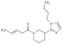 3-(1-butyl-1H-imidazol-2-yl)-1-[(3E)-3-pentenoyl]piperidine