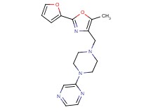 2-(4-{[2-(2-furyl)-5-methyl-1,3-oxazol-4-yl]methyl}-1-piperazinyl)pyrazine