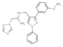 N-{[3-(3-methoxyphenyl)-1-phenyl-1H-pyrazol-4-yl]methyl}-1-(1H-1,2,4-triazol-1-yl)-2-propanamine