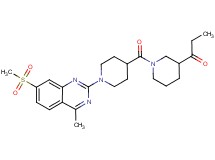 1-[1-({1-[4-methyl-7-(methylsulfonyl)-2-quinazolinyl]-4-piperidinyl}carbonyl)-3-piperidinyl]-1-propanone