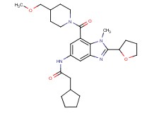 2-cyclopentyl-N-[7-{[4-(methoxymethyl)-1-piperidinyl]carbonyl}-1-methyl-2-(tetrahydro-2-furanyl)-1H-benzimidazol-5-yl]acetamide