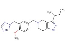 3-sec-butyl-5-[4-methoxy-3-(1H-1,2,4-triazol-1-ylmethyl)benzyl]-4,5,6,7-tetrahydro-1H-pyrazolo[4,3-c]pyridine