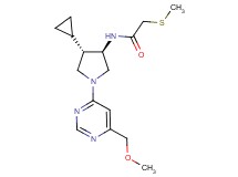 N-{rel-(3R,4S)-4-cyclopropyl-1-[6-(methoxymethyl)-4-pyrimidinyl]-3-pyrrolidinyl}-2-(methylthio)acetamide hydrochloride