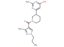 2-methyl-6-{1-[(3-methyl-1-propyl-1H-pyrazol-4-yl)carbonyl]-3-piperidinyl}-4-pyrimidinol
