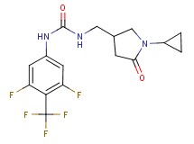 N-[(1-cyclopropyl-5-oxopyrrolidin-3-yl)methyl]-N'-[3,5-difluoro-4-(trifluoromethyl)phenyl]urea