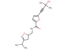 5-(3-hydroxy-3-methylbut-1-yn-1-yl)-N-[(3-isopropyl-4,5-dihydroisoxazol-5-yl)methyl]-2-furamide
