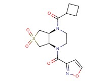(4aR*,7aS*)-1-(cyclobutylcarbonyl)-4-(3-isoxazolylcarbonyl)octahydrothieno[3,4-b]pyrazine 6,6-dioxide
