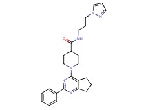 1-(2-phenyl-6,7-dihydro-5H-cyclopenta[d]pyrimidin-4-yl)-N-[3-(1H-pyrazol-1-yl)propyl]-4-piperidinecarboxamide