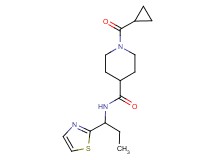 1-(cyclopropylcarbonyl)-N-[1-(1,3-thiazol-2-yl)propyl]-4-piperidinecarboxamide
