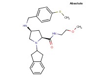 (4S)-1-(2,3-dihydro-1H-inden-2-yl)-N-(2-methoxyethyl)-4-{[4-(methylthio)benzyl]amino}-L-prolinamide