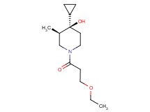(3R*,4R*)-4-cyclopropyl-1-(3-ethoxypropanoyl)-3-methyl-4-piperidinol