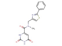 N-methyl-2,6-dioxo-N-[(2-phenyl-1,3-thiazol-4-yl)methyl]-1,2,3,6-tetrahydro-4-pyrimidinecarboxamide