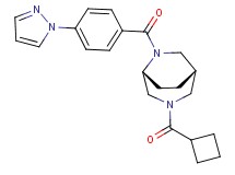 (1S*,5R*)-3-(cyclobutylcarbonyl)-6-[4-(1H-pyrazol-1-yl)benzoyl]-3,6-diazabicyclo[3.2.2]nonane