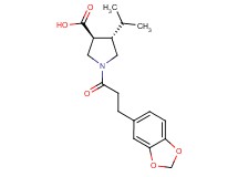 (3S*,4S*)-1-[3-(1,3-benzodioxol-5-yl)propanoyl]-4-isopropyl-3-pyrrolidinecarboxylic acid