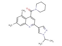 2-(1-isopropyl-1H-pyrazol-4-yl)-5,7-dimethyl-4-(piperidin-1-ylcarbonyl)quinoline