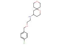 N-{2-[(4-chlorobenzyl)oxy]ethyl}-1,9-dioxaspiro[5.5]undecan-4-amine
