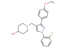 1-{[1-(2-fluorophenyl)-3-(4-methoxyphenyl)-1H-pyrazol-4-yl]methyl}-4-piperidinol