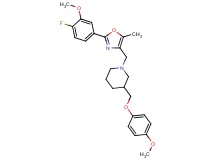 1-{[2-(4-fluoro-3-methoxyphenyl)-5-methyl-1,3-oxazol-4-yl]methyl}-3-[(4-methoxyphenoxy)methyl]piperidine
