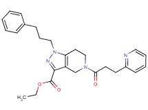 ethyl 1-(3-phenylpropyl)-5-[3-(2-pyridinyl)propanoyl]-4,5,6,7-tetrahydro-1H-pyrazolo[4,3-c]pyridine-3-carboxylate