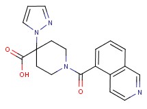 1-(isoquinolin-5-ylcarbonyl)-4-(1H-pyrazol-1-yl)piperidine-4-carboxylic acid