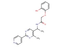 2-(2-hydroxyphenoxy)-N-[1-(4-methyl-2-pyridin-4-ylpyrimidin-5-yl)ethyl]acetamide