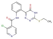 3-chloro-N-{2-[3-(ethylthio)-5-oxo-4,5-dihydro-1,2,4-triazin-6-yl]phenyl}isonicotinamide