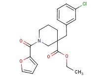 ethyl 3-(3-chlorobenzyl)-1-(2-furoyl)-3-piperidinecarboxylate