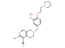 7-[3-methoxy-4-(2-pyrrolidin-1-ylethoxy)benzyl]-3-methyl-5,6,7,8-tetrahydro-2,7-naphthyridine-4-carbonitrile