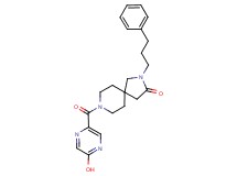 8-[(5-hydroxy-2-pyrazinyl)carbonyl]-2-(3-phenylpropyl)-2,8-diazaspiro[4.5]decan-3-one