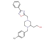 2-{1-(4-methylbenzyl)-4-[(3-phenyl-1,2,4-oxadiazol-5-yl)methyl]-2-piperazinyl}ethanol