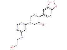 (3S*,4S*)-4-(1,3-benzodioxol-5-yl)-1-{6-[(2-hydroxyethyl)amino]pyrimidin-4-yl}piperidin-3-ol