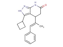 3-cyclobutyl-4-[(E)-1-methyl-2-phenylvinyl]-2,4,5,7-tetrahydro-6H-pyrazolo[3,4-b]pyridin-6-one