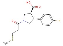 (3S*,4R*)-4-(4-fluorophenyl)-1-[3-(methylthio)propanoyl]pyrrolidine-3-carboxylic acid