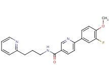 6-(3-fluoro-4-methoxyphenyl)-N-(3-pyridin-2-ylpropyl)nicotinamide