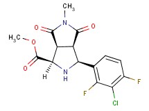 methyl (1R*,3S*,3aR*,6aS*)-3-(3-chloro-2,4-difluorophenyl)-5-methyl-4,6-dioxooctahydropyrrolo[3,4-c]pyrrole-1-carboxylate