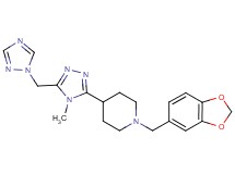 1-(1,3-benzodioxol-5-ylmethyl)-4-[4-methyl-5-(1H-1,2,4-triazol-1-ylmethyl)-4H-1,2,4-triazol-3-yl]piperidine
