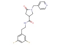 N-[2-(3,5-difluorophenyl)ethyl]-5-oxo-1-(pyridin-4-ylmethyl)pyrrolidine-3-carboxamide
