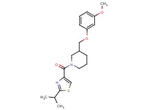 1-[(2-isopropyl-1,3-thiazol-4-yl)carbonyl]-3-[(3-methoxyphenoxy)methyl]piperidine