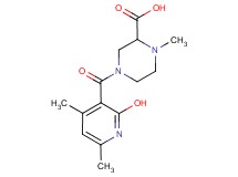 4-[(2-hydroxy-4,6-dimethyl-3-pyridinyl)carbonyl]-1-methyl-2-piperazinecarboxylic acid