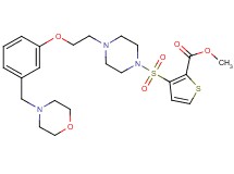 methyl 3-[(4-{2-[3-(4-morpholinylmethyl)phenoxy]ethyl}-1-piperazinyl)sulfonyl]-2-thiophenecarboxylate