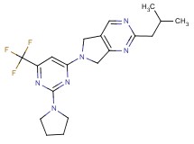 2-isobutyl-6-[2-pyrrolidin-1-yl-6-(trifluoromethyl)pyrimidin-4-yl]-6,7-dihydro-5H-pyrrolo[3,4-d]pyrimidine