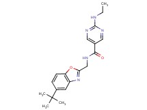 N-[(5-tert-butyl-1,3-benzoxazol-2-yl)methyl]-2-(ethylamino)-5-pyrimidinecarboxamide
